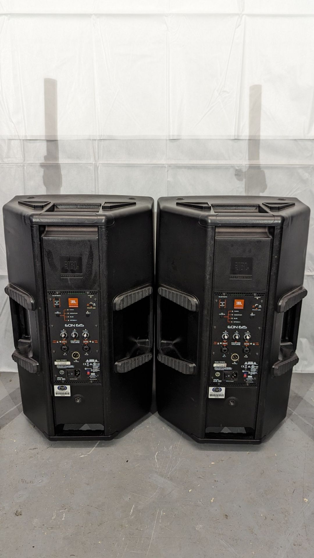 JBL PA Sound System - (2) JBL EON 615 Speakers, (2) JBL EON 618 Subs & Associated Equipment - Image 7 of 10