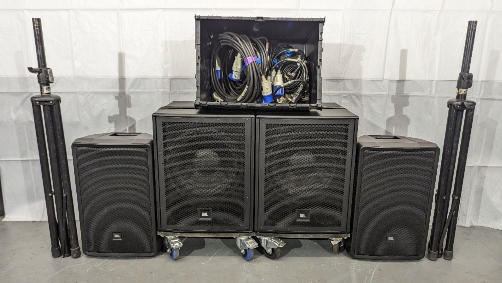 JBL PA Sound System - (2) JBL IRX112BT Speakers, (2) JBL IRX115 Subs & Associated Equipment - Image 2 of 8