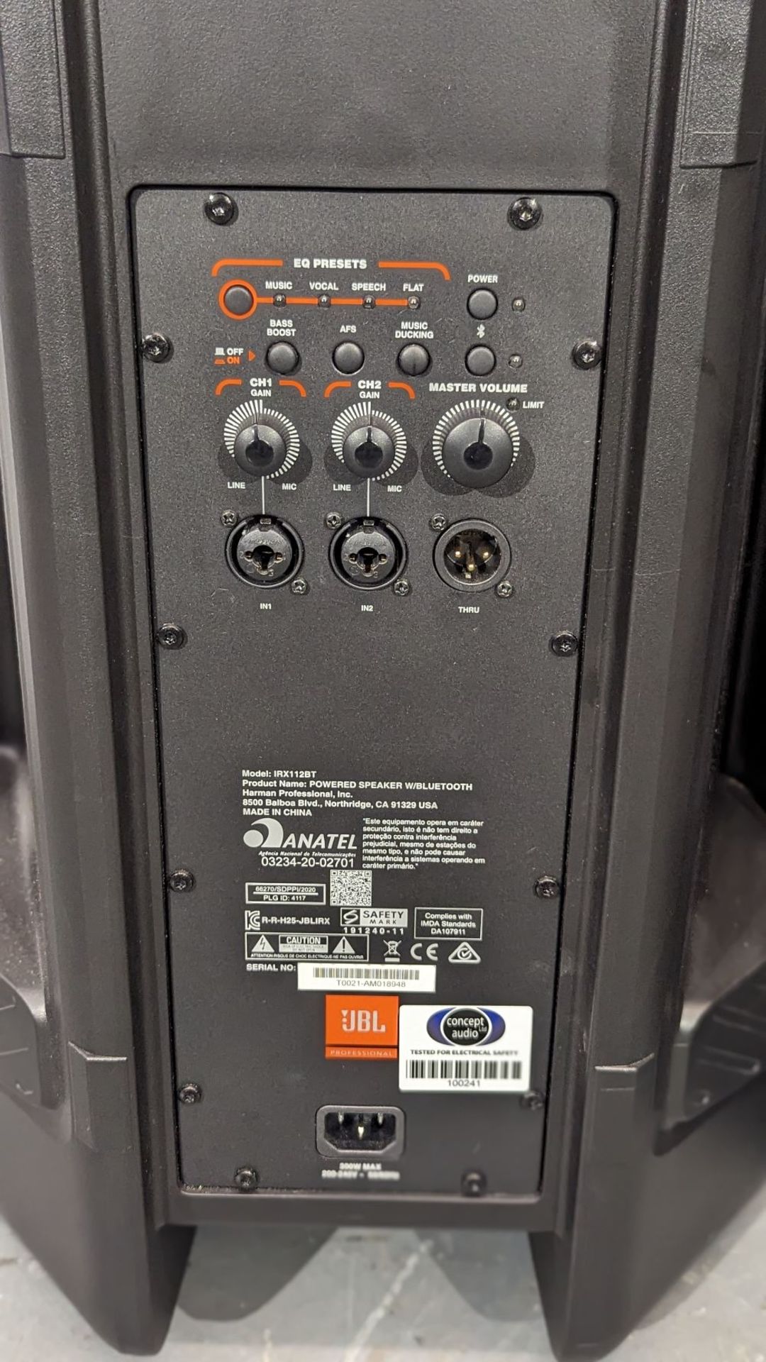 JBL PA Sound System - (2) JBL IRX112BT Speakers, (2) JBL IRX115 Subs & Associated Equipment - Image 7 of 8