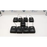 (9) Sennheiser EW300 G3 Belt Pack Transmitters