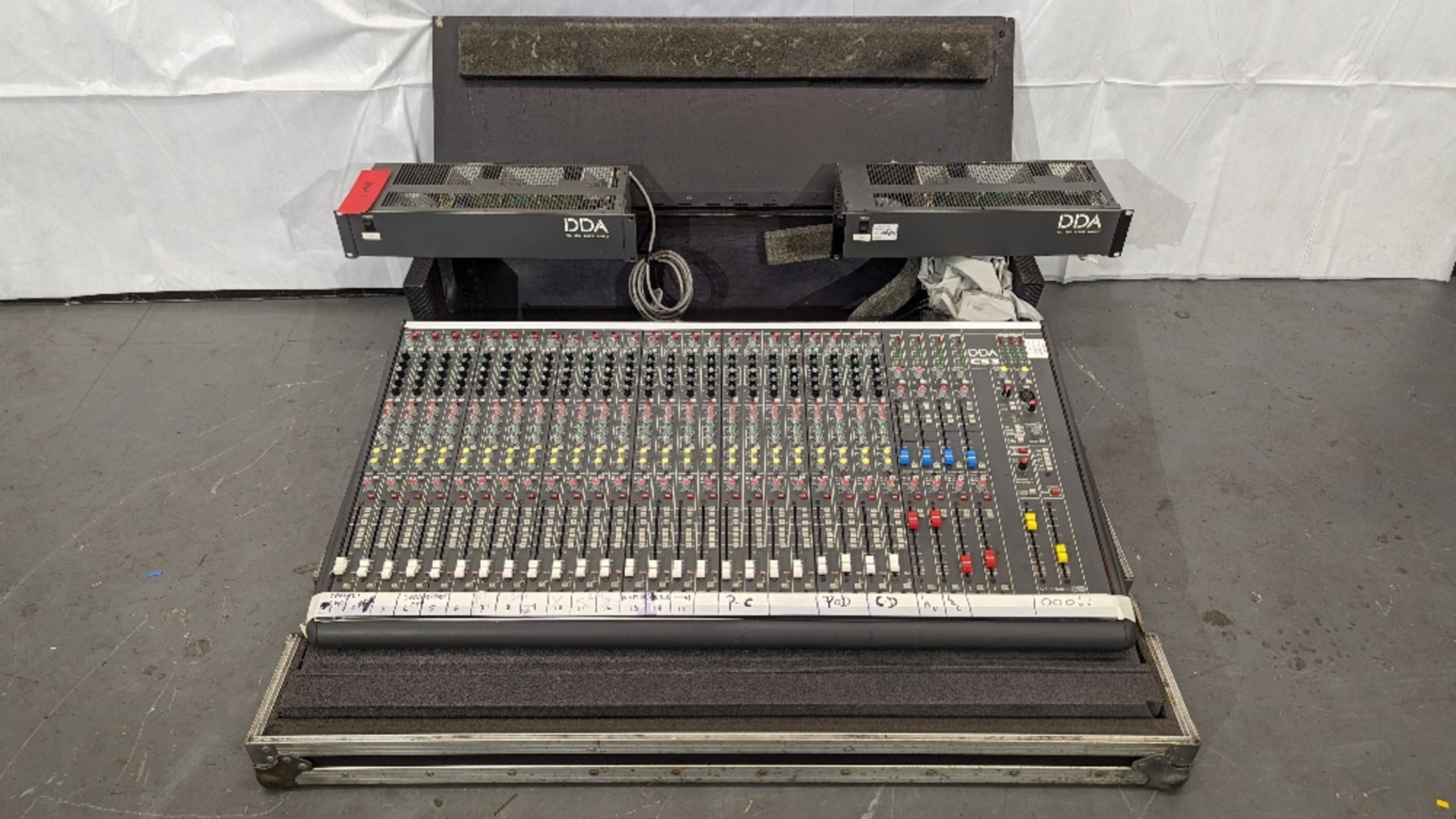 DDA CS3 Mixing Desk Console & (2) DDA PSU350 Power Supply's