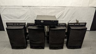 (4) D&B Audio Technik 602-LS Speakers & D&B Audio Technik P1200A Amplifier