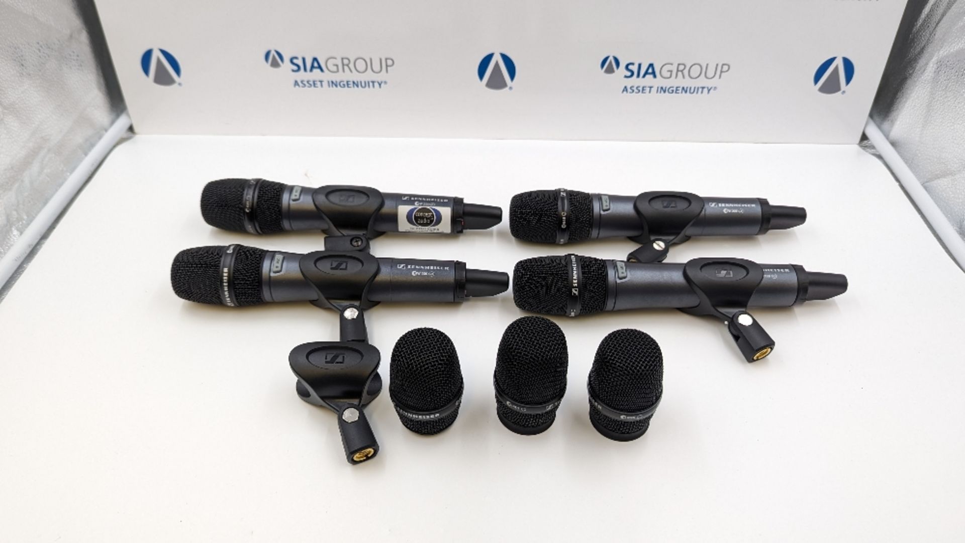 (4) Sennheiser EW300 G3 Handheld Microphones with (2) E835 Spare Capsules & (1) 945 Spare Capsule