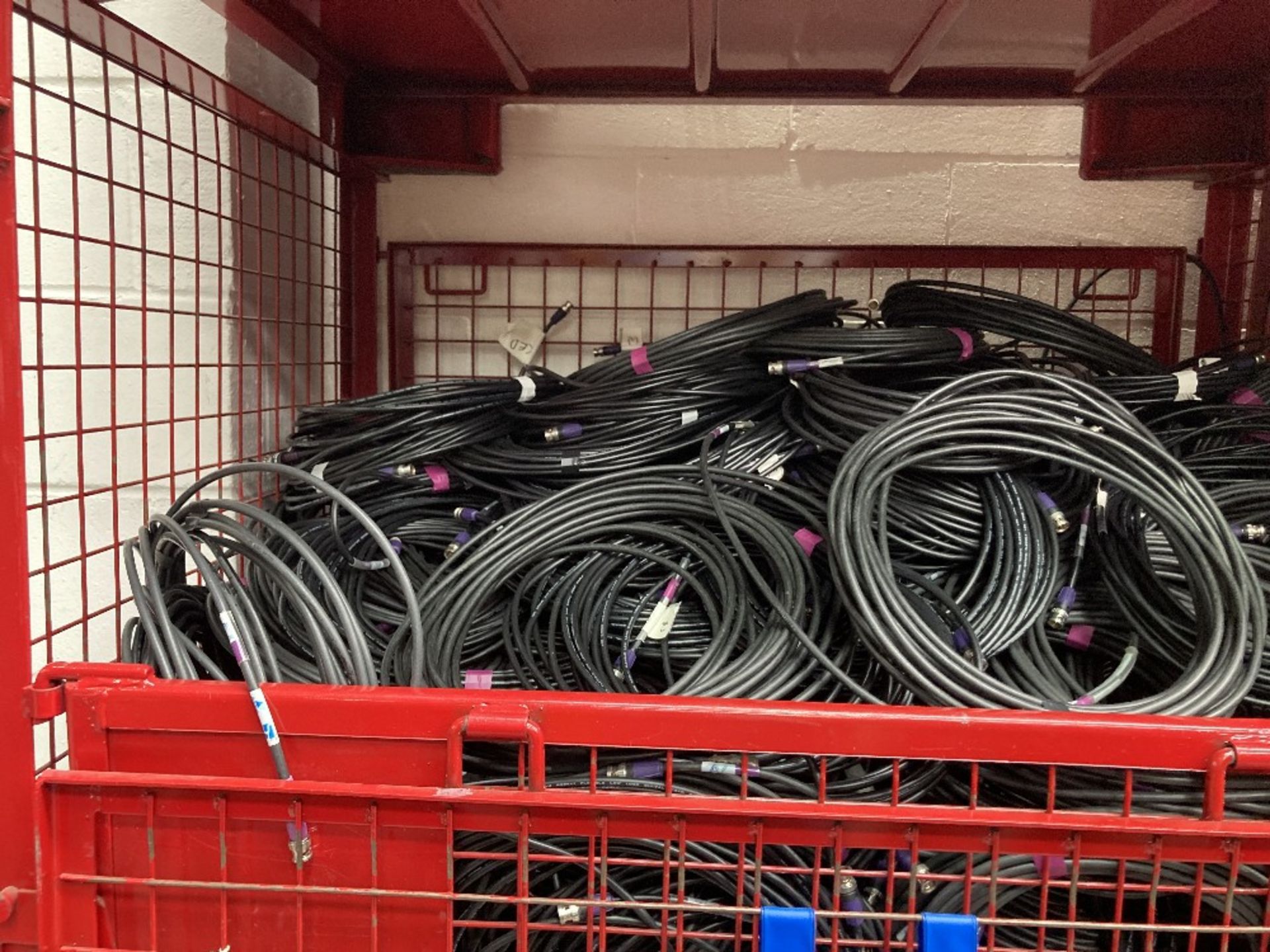 Large Quantity of 15m BNC Cable with Steel Fabricated Stillage - Image 2 of 4