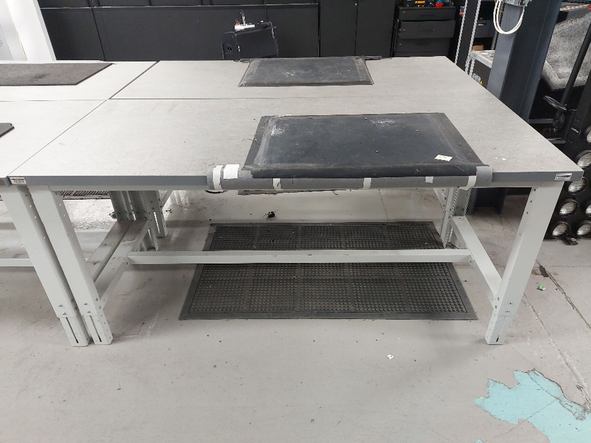 (4) Steel Framed Height Adjustable Workbenches - Image 2 of 2