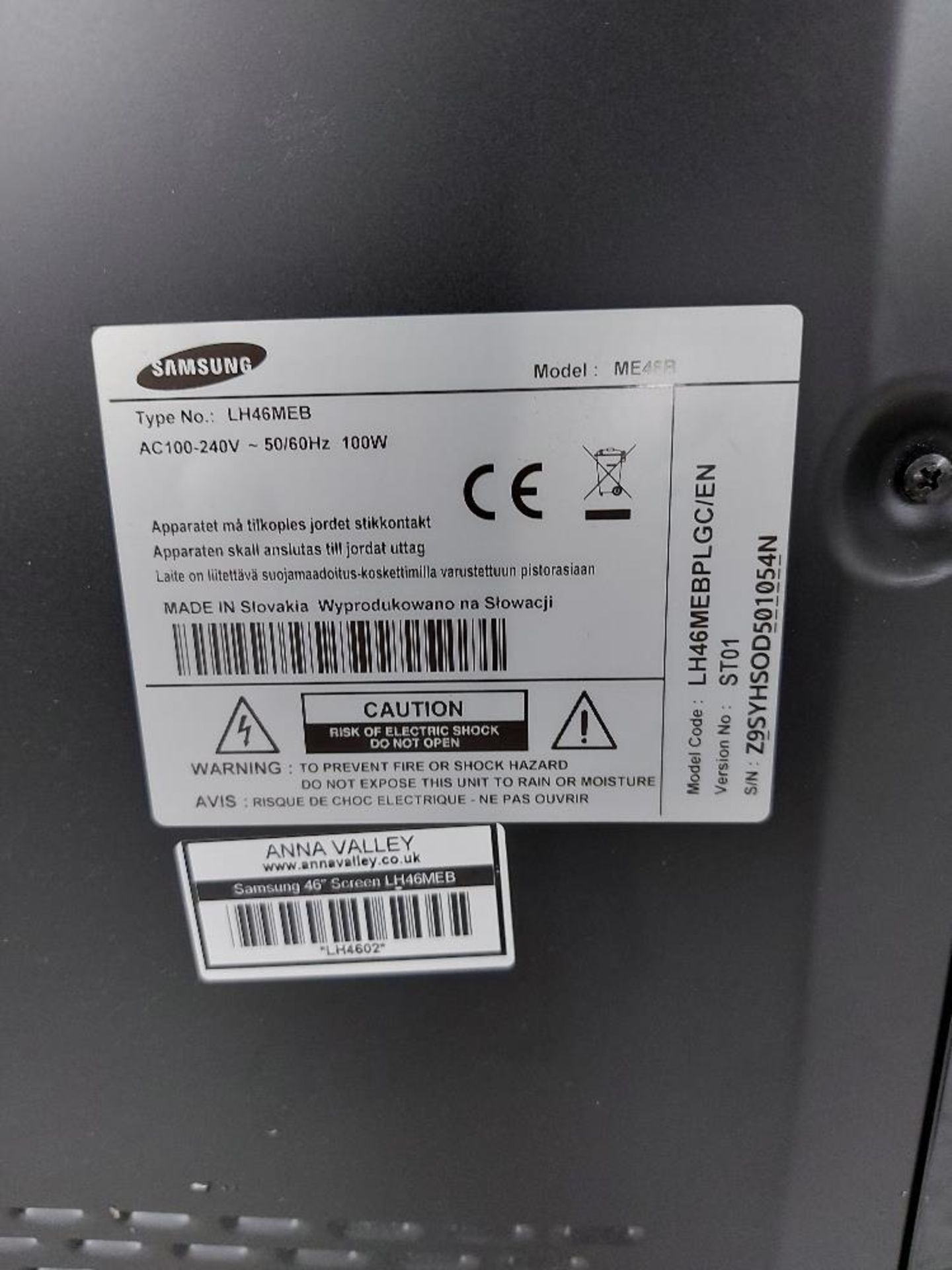 (2) Samsung LH46MEB 46'' Displays - Image 4 of 5
