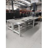 (4) Steel Framed Height Adjustable Workbenches