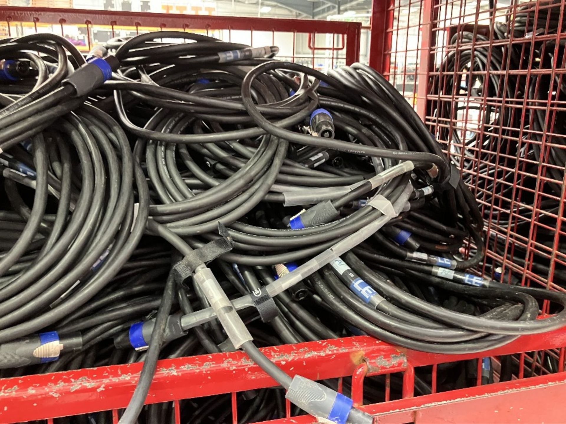 Large Quantity of 5m NL4-4 Core Speaker Cable with Steel Fabricated Stillage - Image 4 of 5