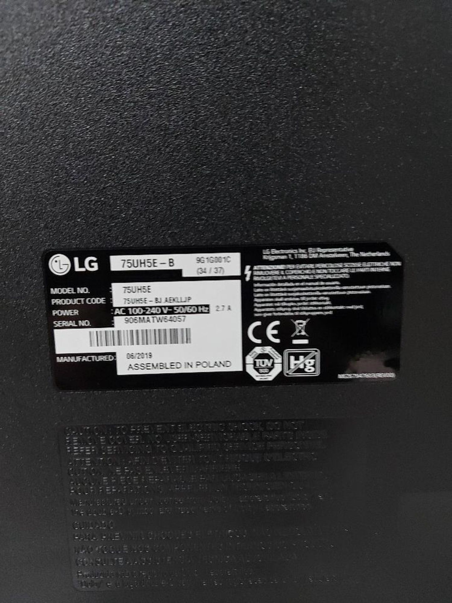 LG 75UH5E-B 75'' Display - Image 4 of 6