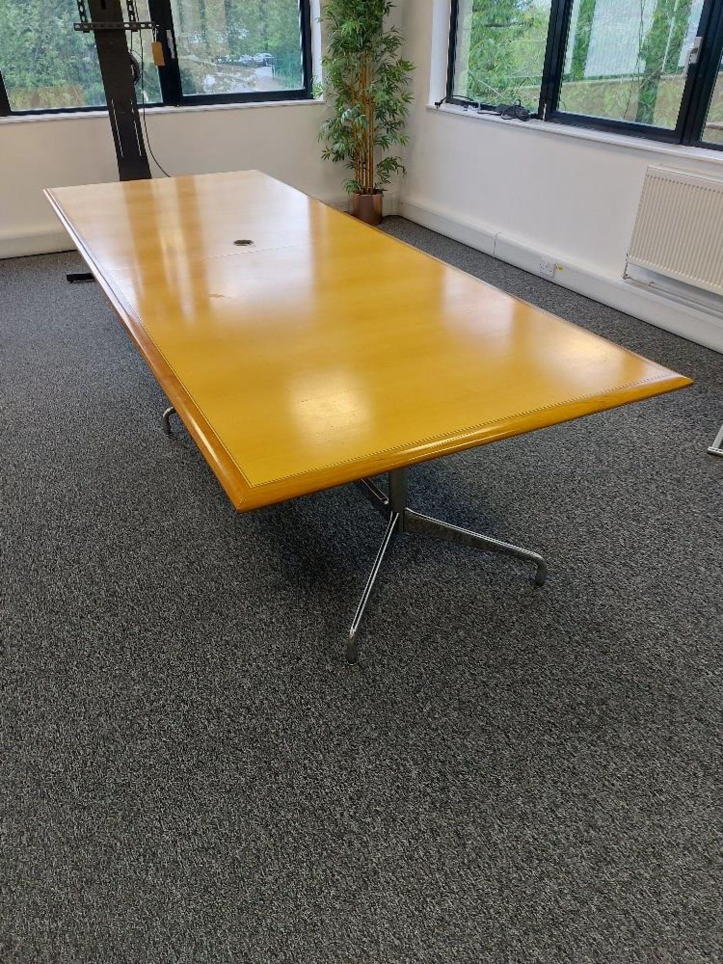 Conference Table, Sideboard & (8) Kusch + Co Steel Framed Leather Conference Chairs - Image 2 of 5