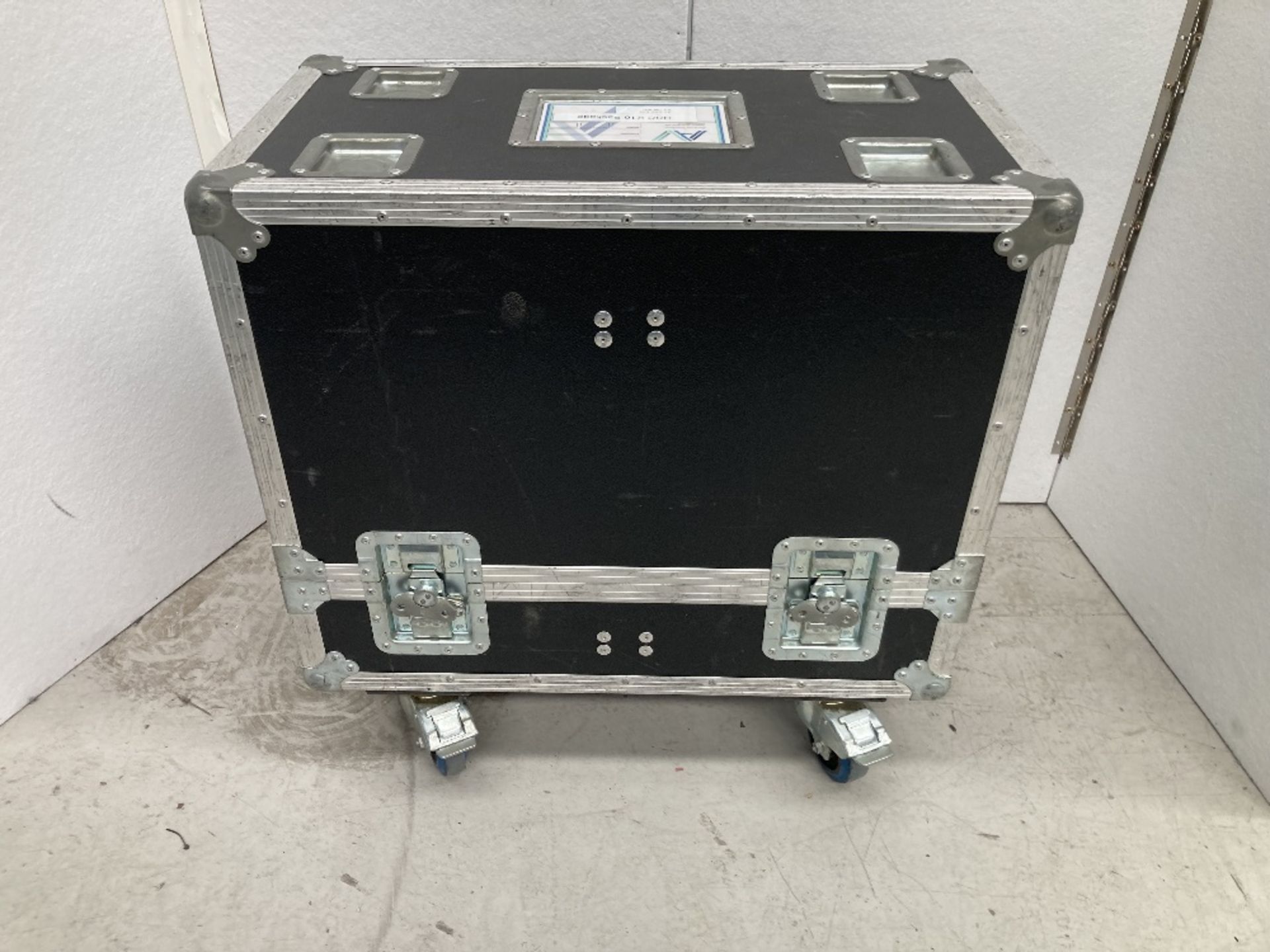 (2) QSC K10 Powered Speaker & Heavy Duty Mobile Flight Case - Image 7 of 7