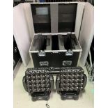 (2) Infinity IM-2515 LED Matrix Moving Lights with Heavy Duty Mobile Flight Case to Include