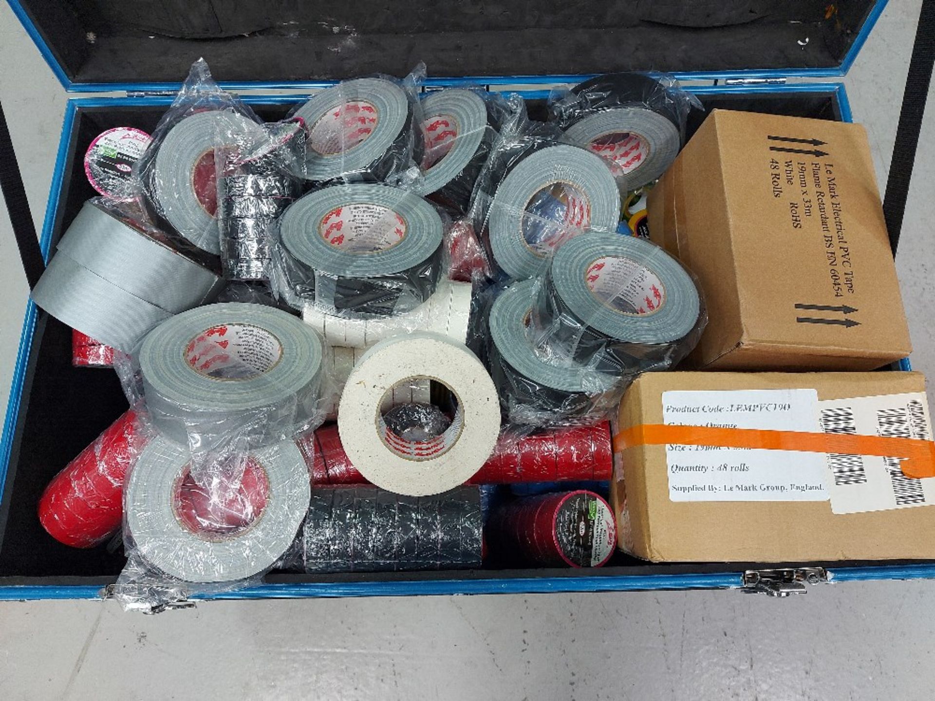 Quantity of Various Electrical and Gaffa Tape with Mobile Flight Case - Image 2 of 3