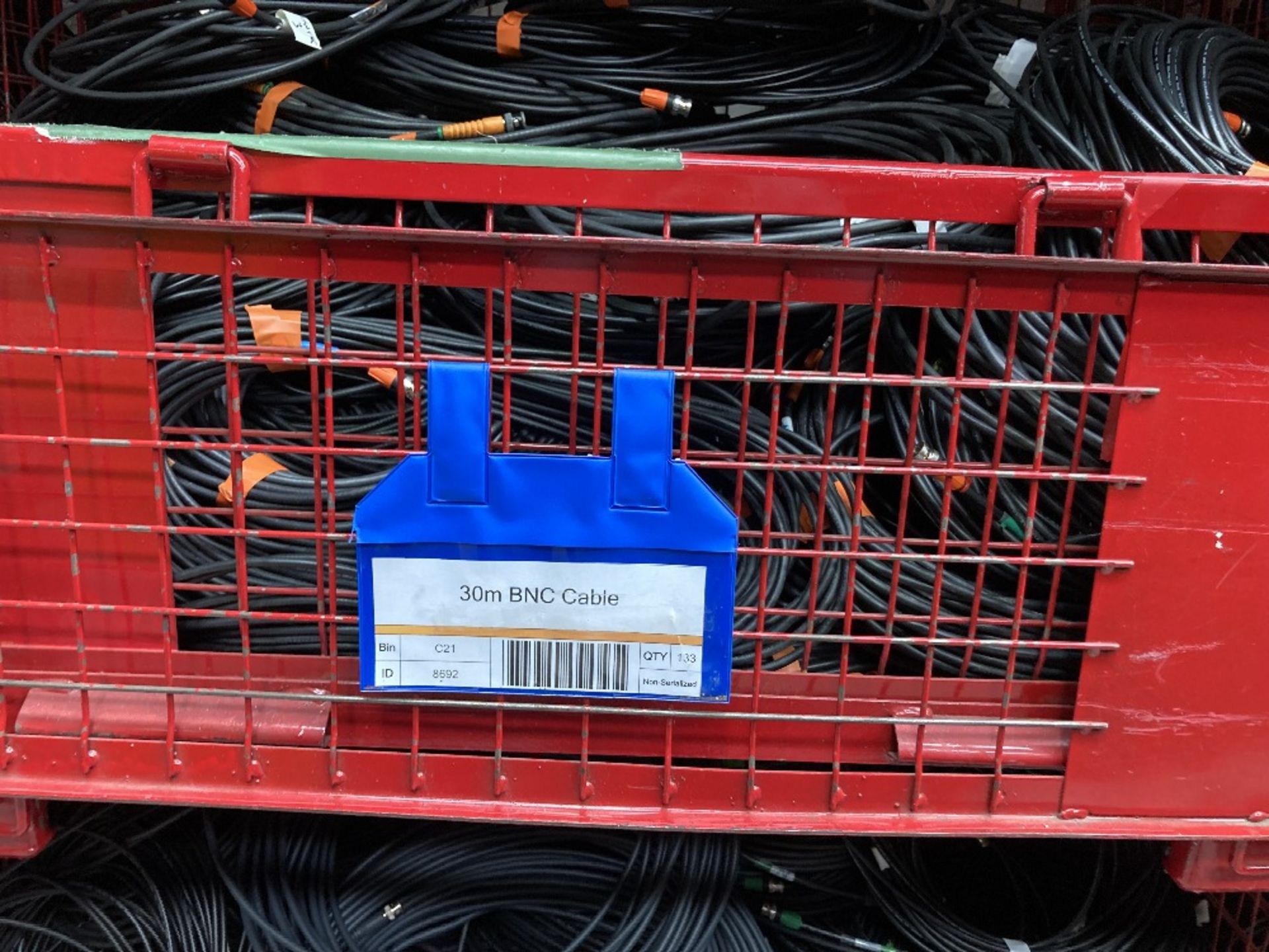 Large Quantity of 30m BNC Cable with Steel Fabricated Stillage - Image 4 of 4