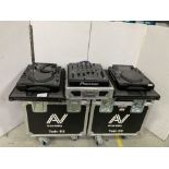 (2) Pioneer CDJ-2000NXS Nexus DJ Decks, Pioneer DJM-900 Nexus DJ Mixer & Heavy Duty Flight Cases