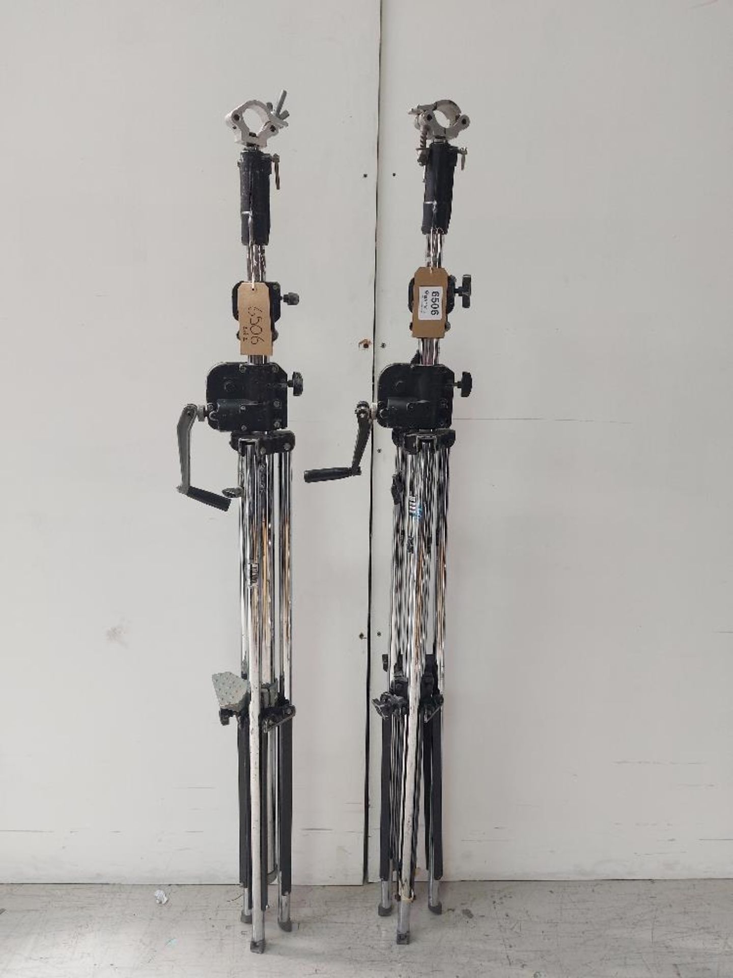 (2) Manfrotto 3.5m 30kg Wind-Up stands