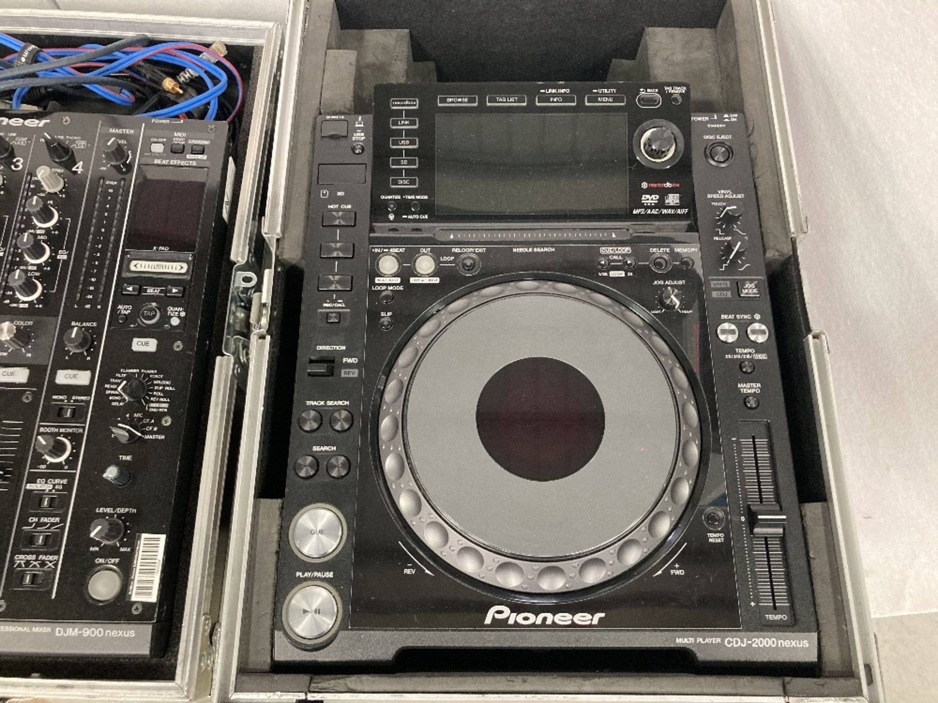 (2) Pioneer CDJ-2000NXS Nexus DJ Decks, Pioneer DJM-900NXS Nexus DJ Mixer & Heavy Duty Flight Cases - Image 11 of 15