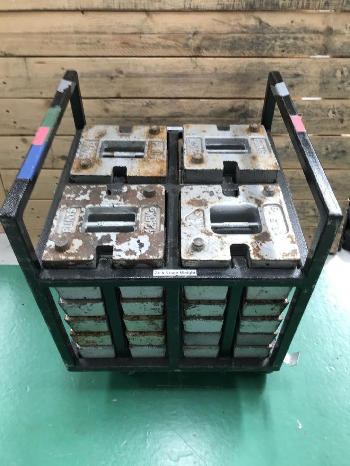 (24) 12.5kg Stage Weights with Mobile Trolley