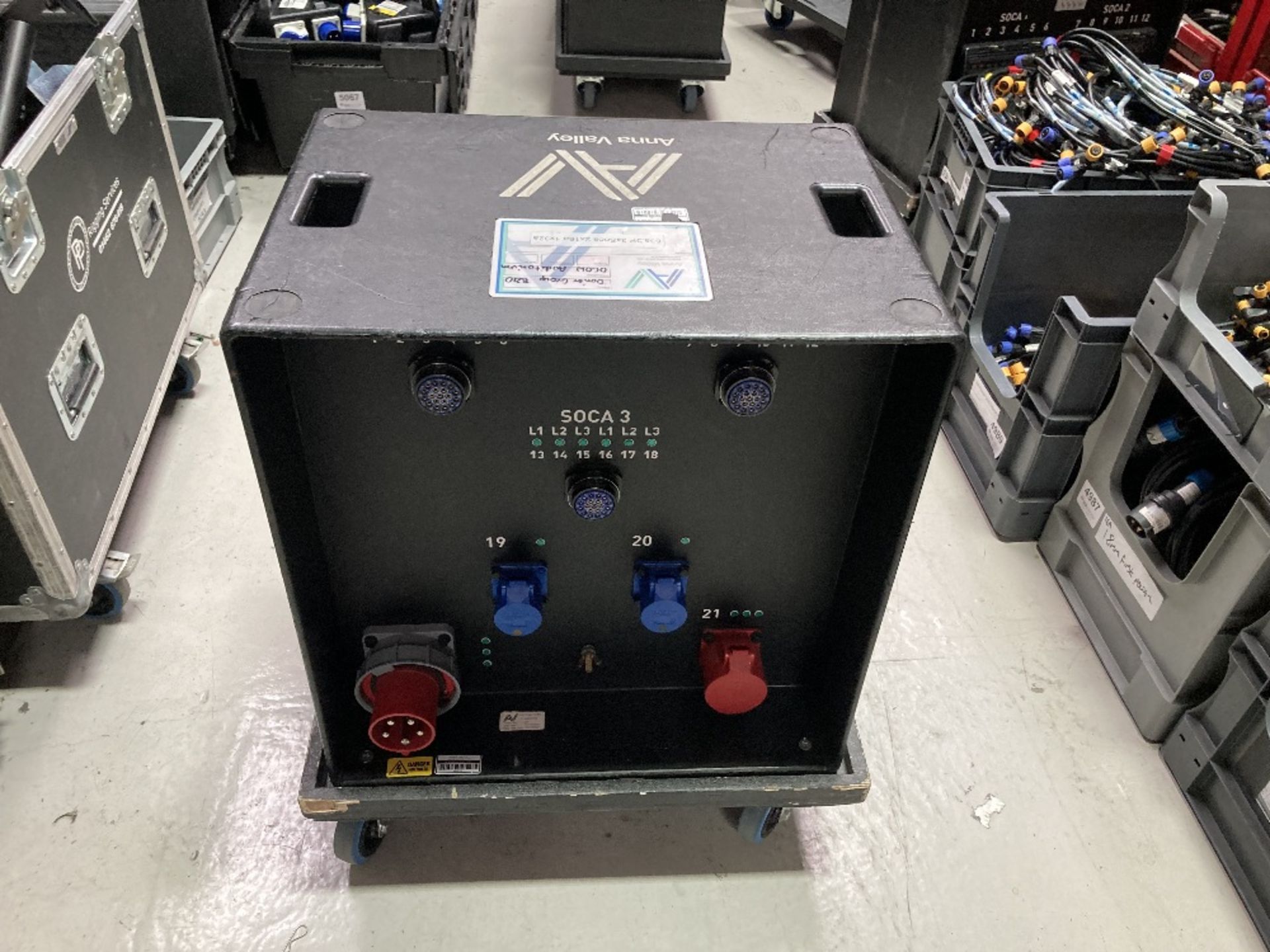 63amp Power Distribution Unit With (2) Mobile Mountable Trolley