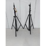 (2) Arri Double Riser Medium Lighting Stands