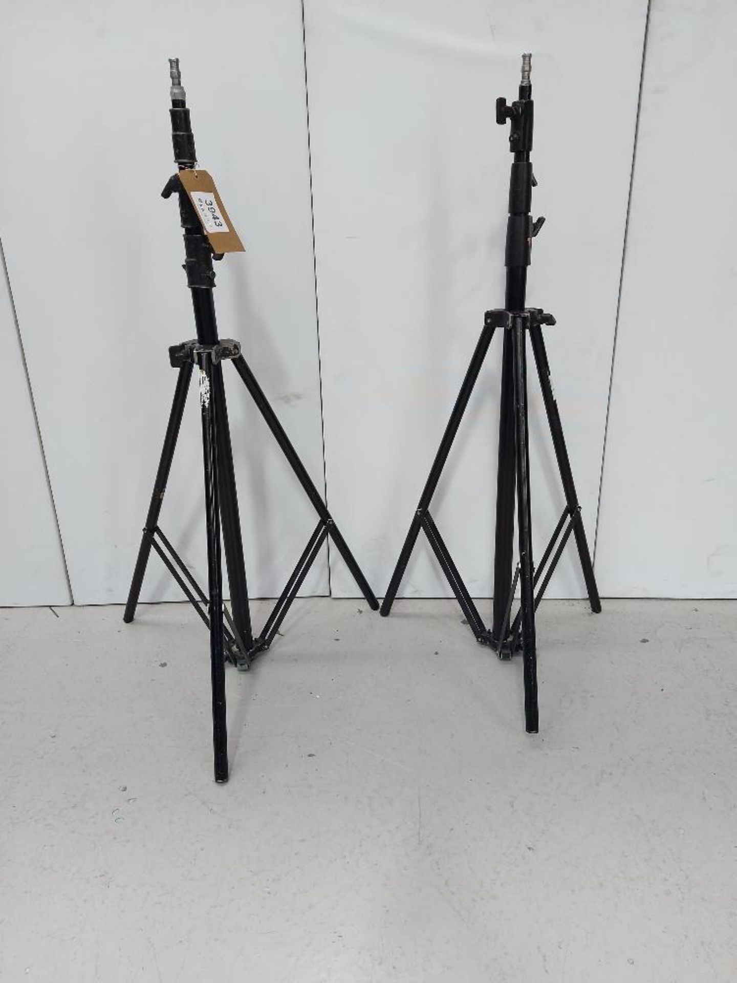 (2) Arri Double Riser Medium Lighting Stands