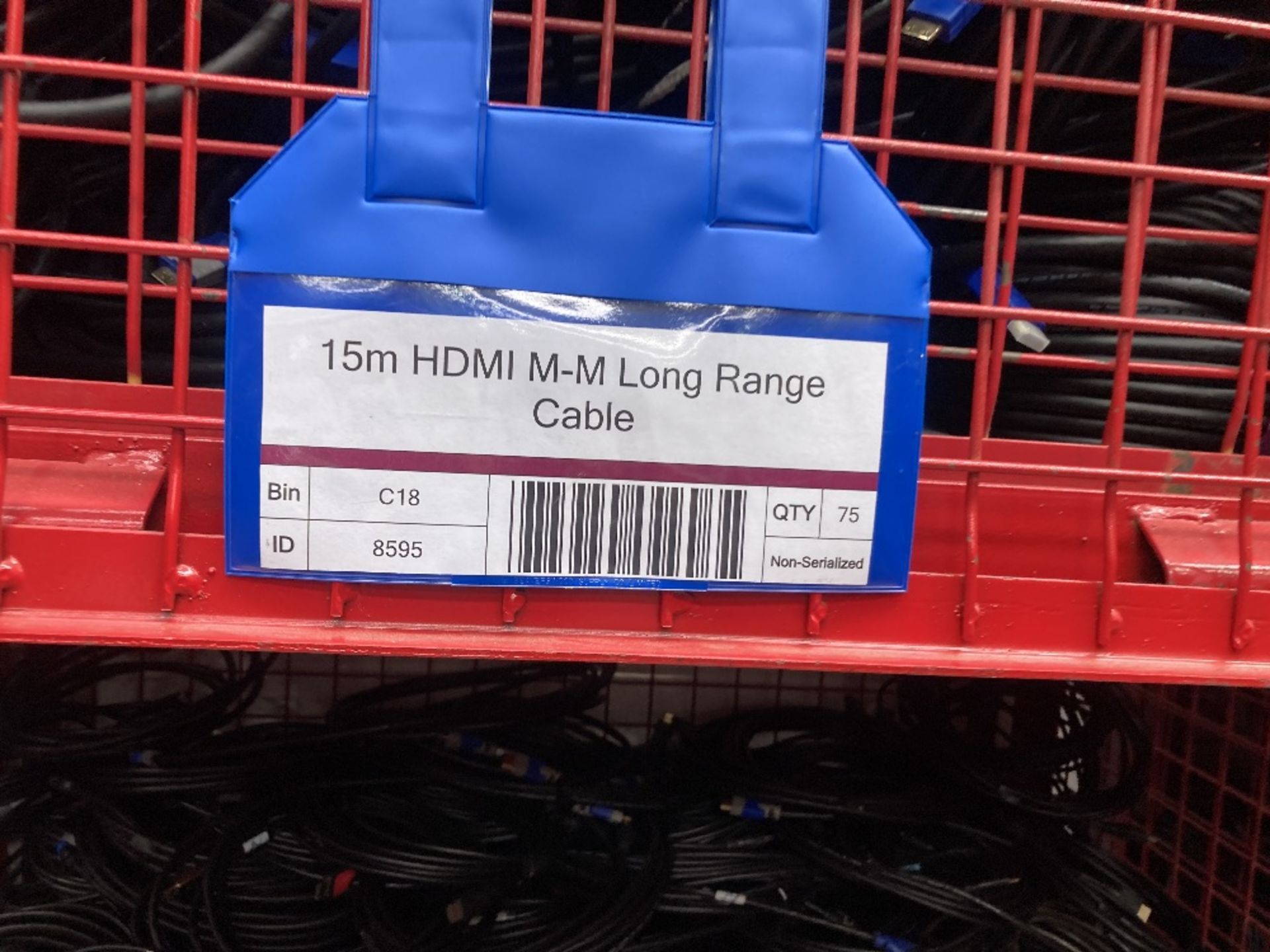 Large Quantity of 15m HDMI M-M Long Range Cable with Steel Fabricated Stillage - Image 4 of 4