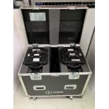 (2) Infinity IM-2515 LED Matrix Moving Lights with Heavy Duty Mobile Flight Case to Include