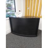 Wooden Fabricated Reception Desk with Tablet Stand