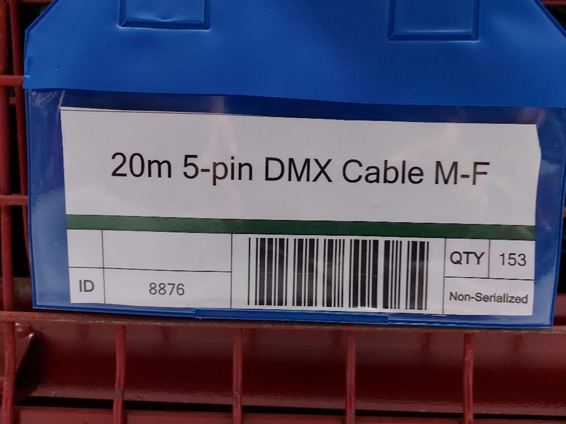 20mtr 5-Pin DMX Cable M-F with Steel Fabricated Stillage - Image 4 of 4