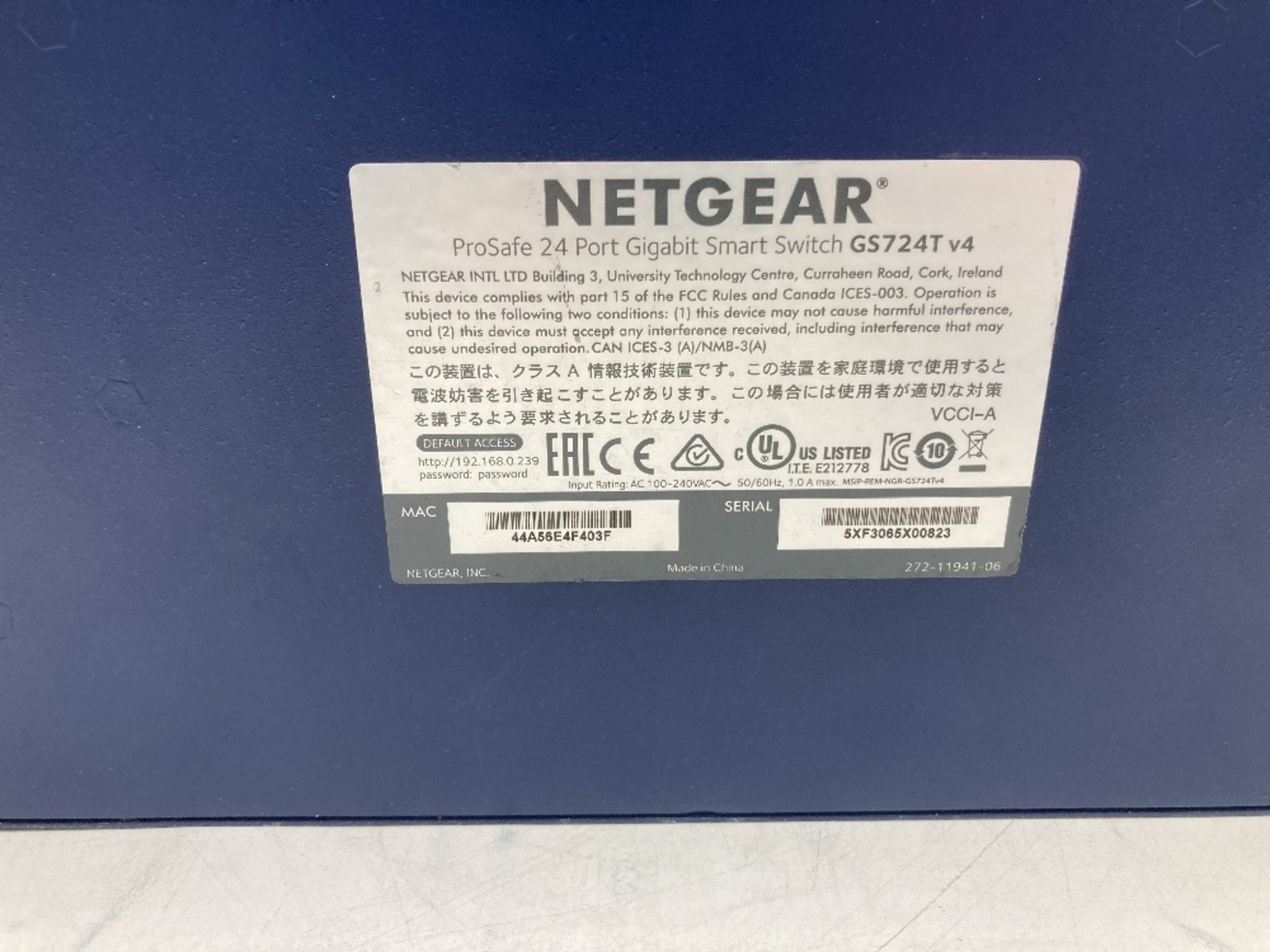 Netgear Prosafe 24-Port 10/100/1000 Mbps Smart Switch - Image 5 of 5