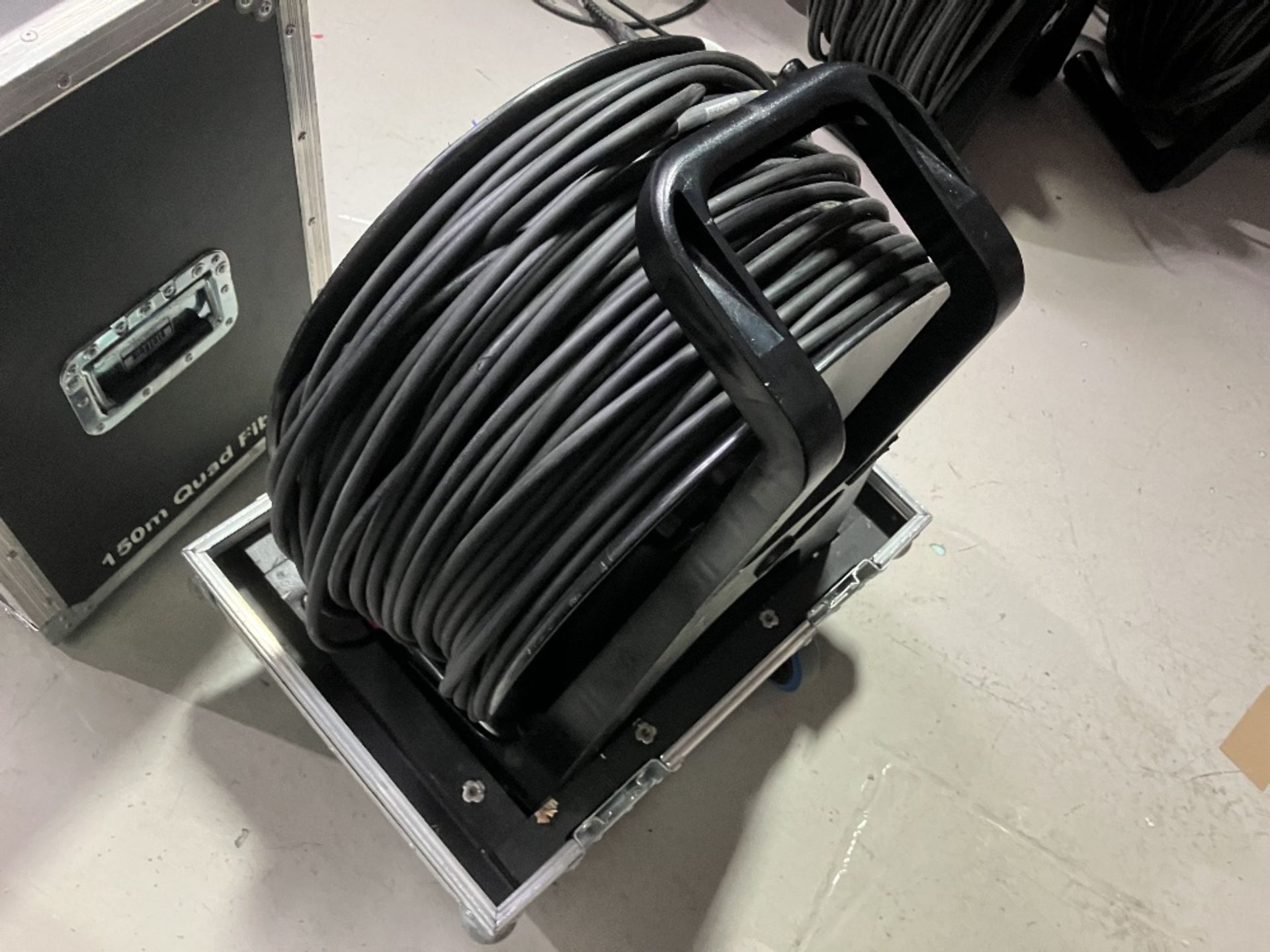 Neutrik Opticon 50m Quad Drum Cable With Heavy Duty Mobile Flight Case - Image 6 of 7