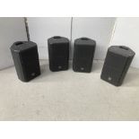 (4) Logic Systems ML8 Loudspeakers & Heavy Duty Mibile Flight Case