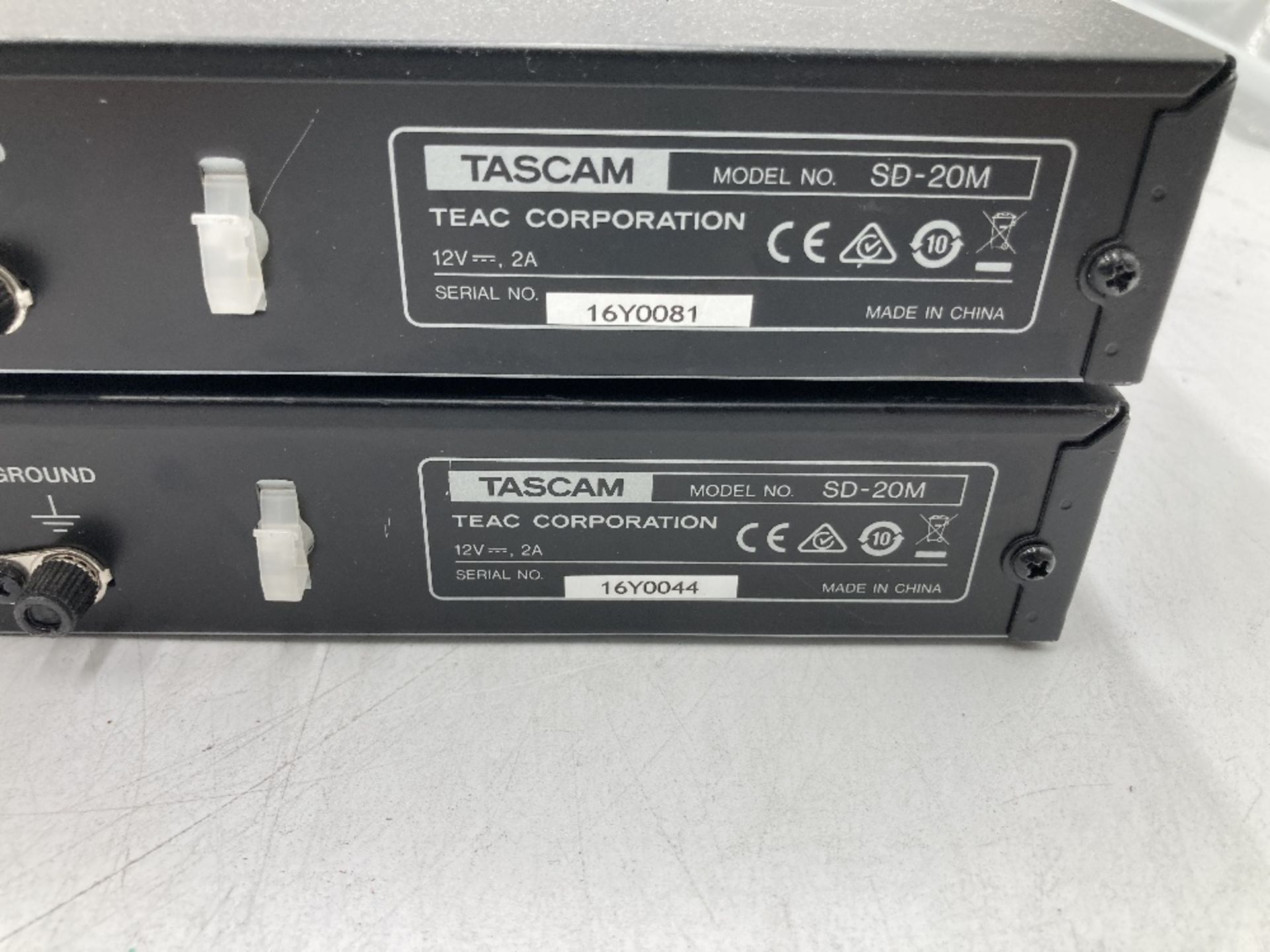 (2) Tascam SD-20M Solid State Harddisk Audio Recorder 4 Tracks & Power Supply - Image 4 of 5