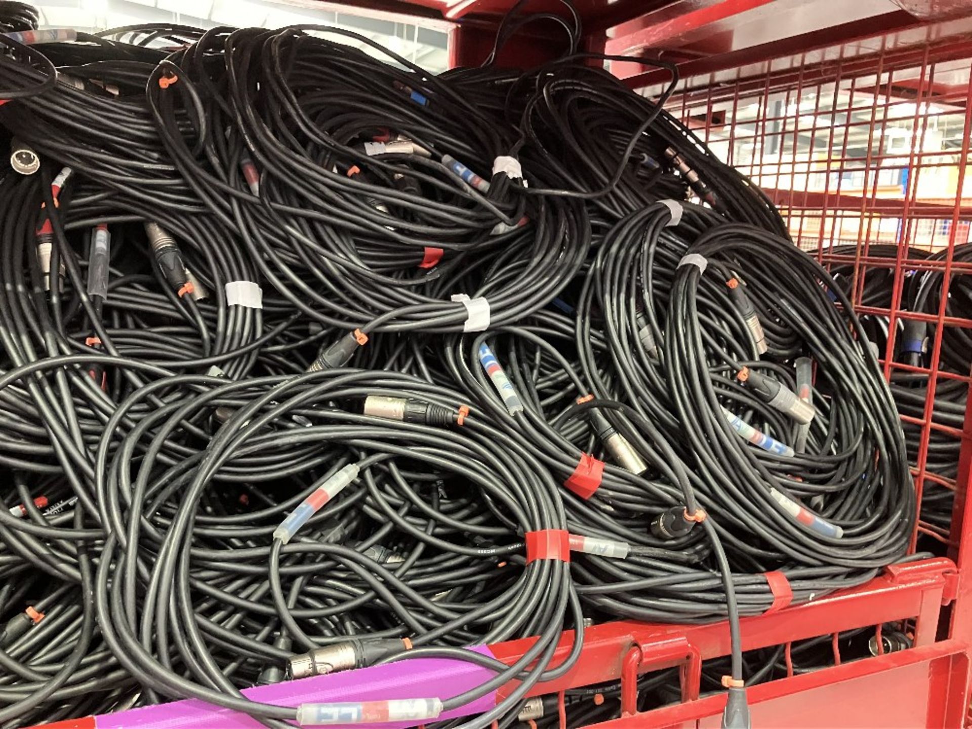 Large Quantity of 10m XLR3 Cable with Steel Fabricated Stillage - Image 4 of 5