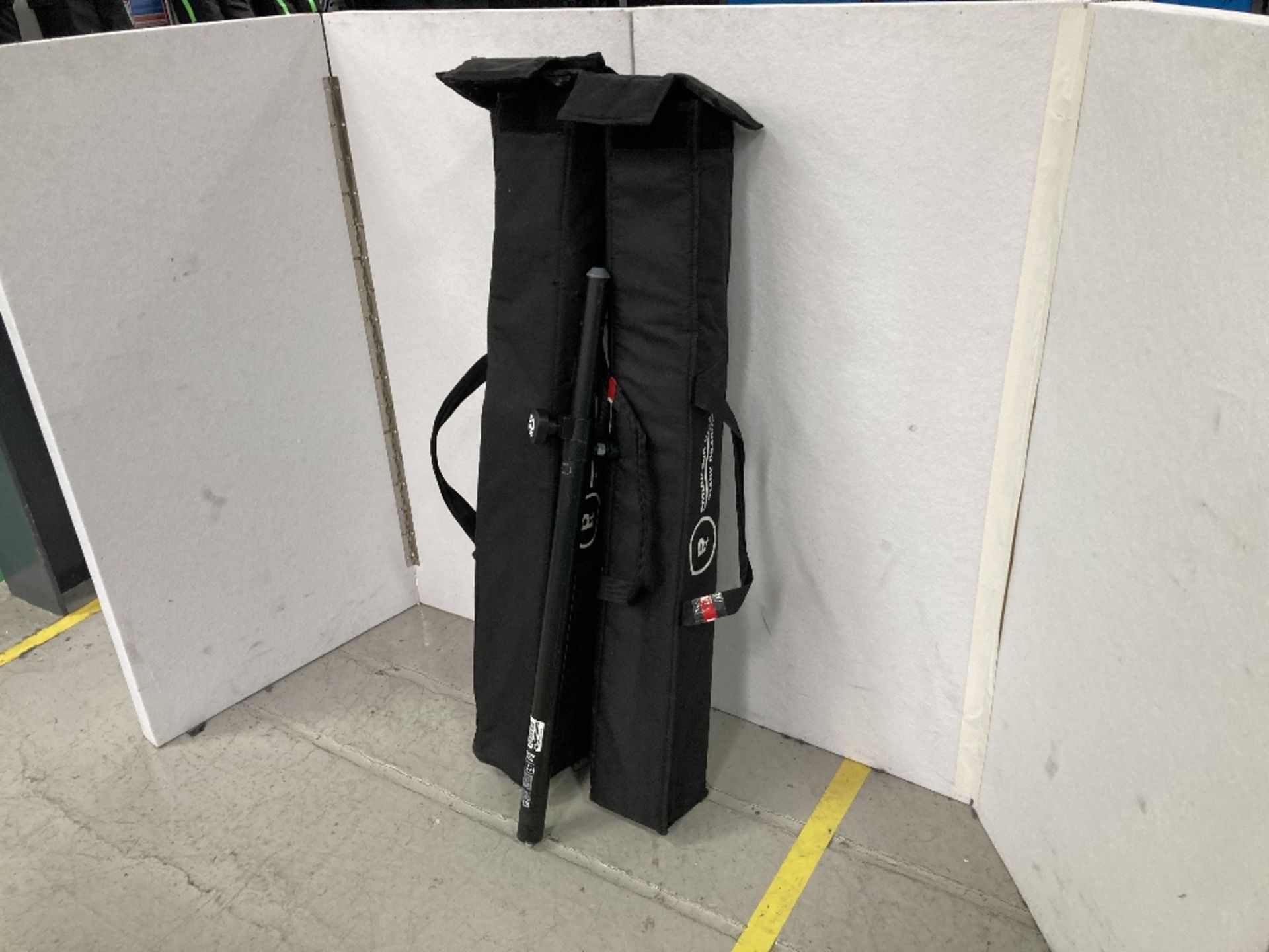 (8) Black Speaker Stands with Padded Bags - Image 3 of 4