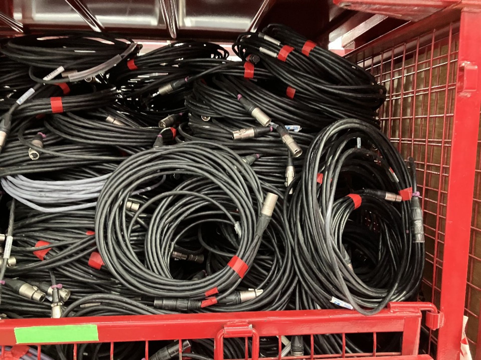 Large Quantity of 10m 4-Pin XLR Flex Cable with Steel Fabricated Stillage - Image 4 of 4