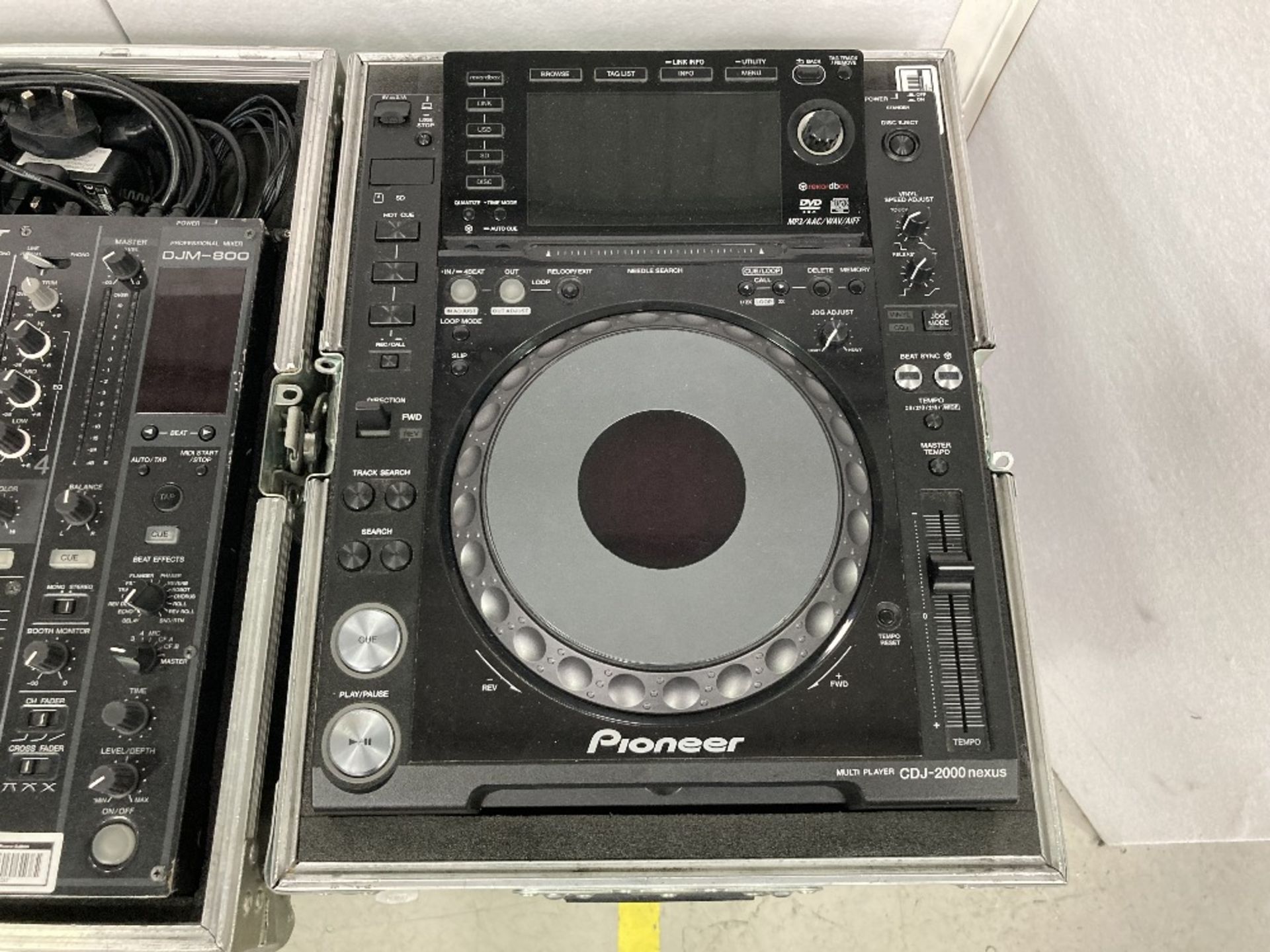 (2) Pioneer CDJ-2000NXS Nexus DJ Decks, Pioneer DJM-800 Nexus DJ Mixer & Heavy Duty Flight Cases - Image 11 of 15