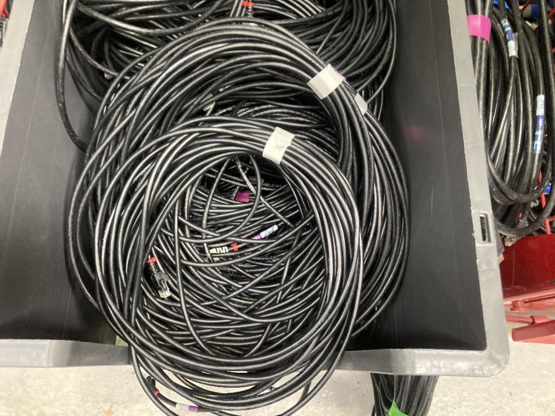 Large Quantity of 15m Ethernet Cable CAT 6 with Plastic Lin Bin - Image 3 of 4