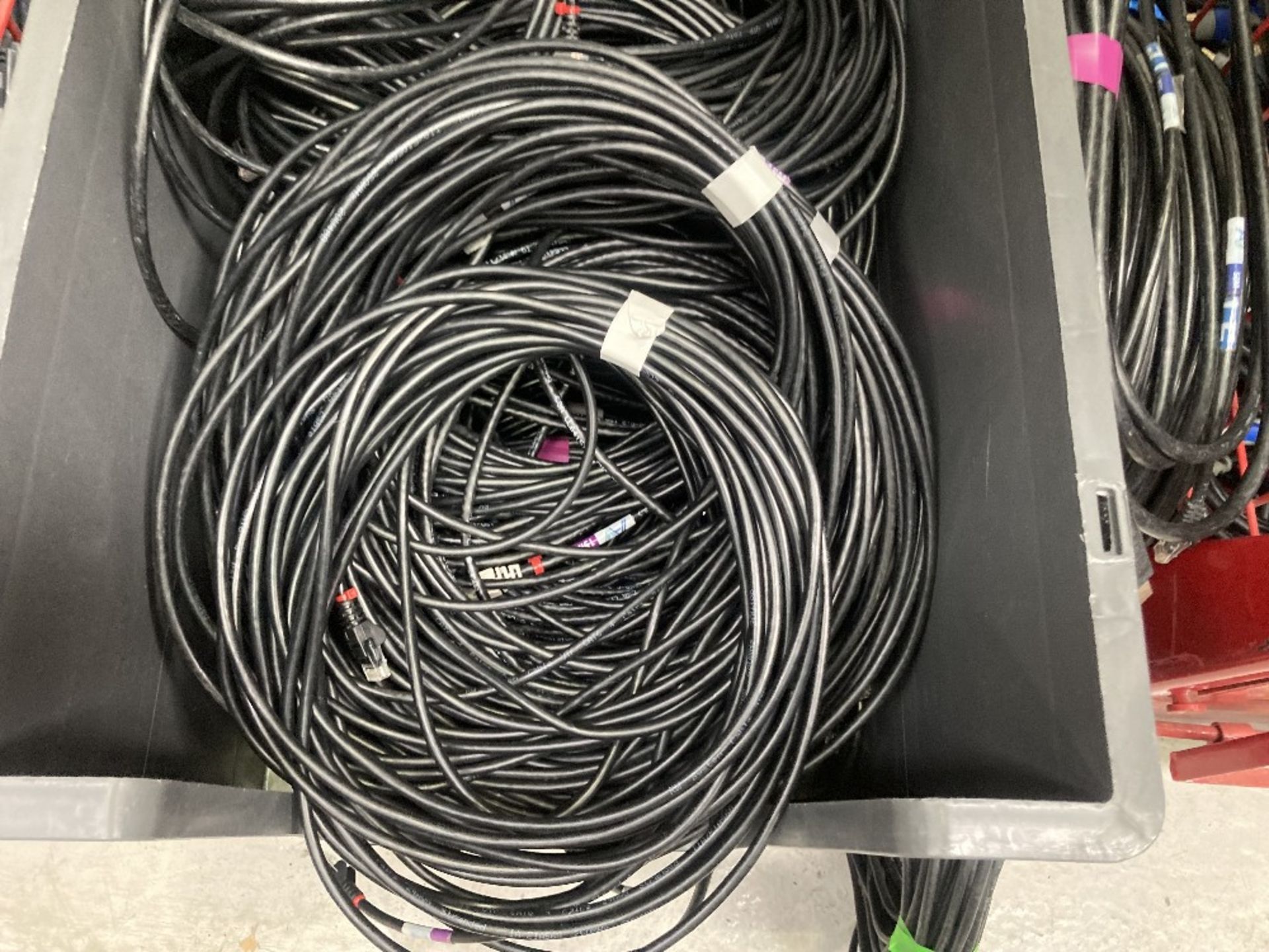 Large Quantity of 15m Ethernet Cable with Plastic Lin Bin - Image 3 of 4