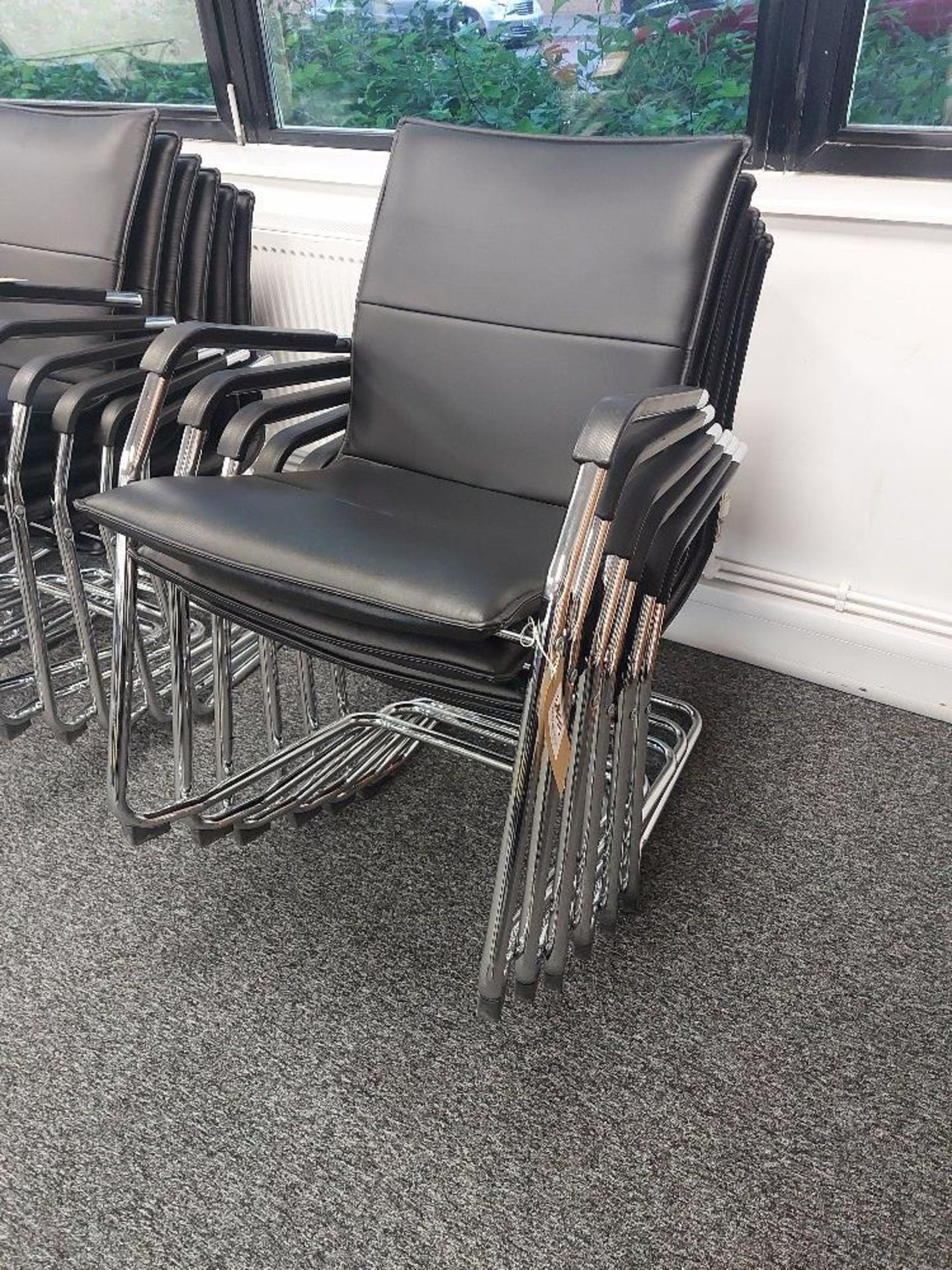 (6) Steel Framed and Vinyl Counter leaver Office Chairs - Image 2 of 2