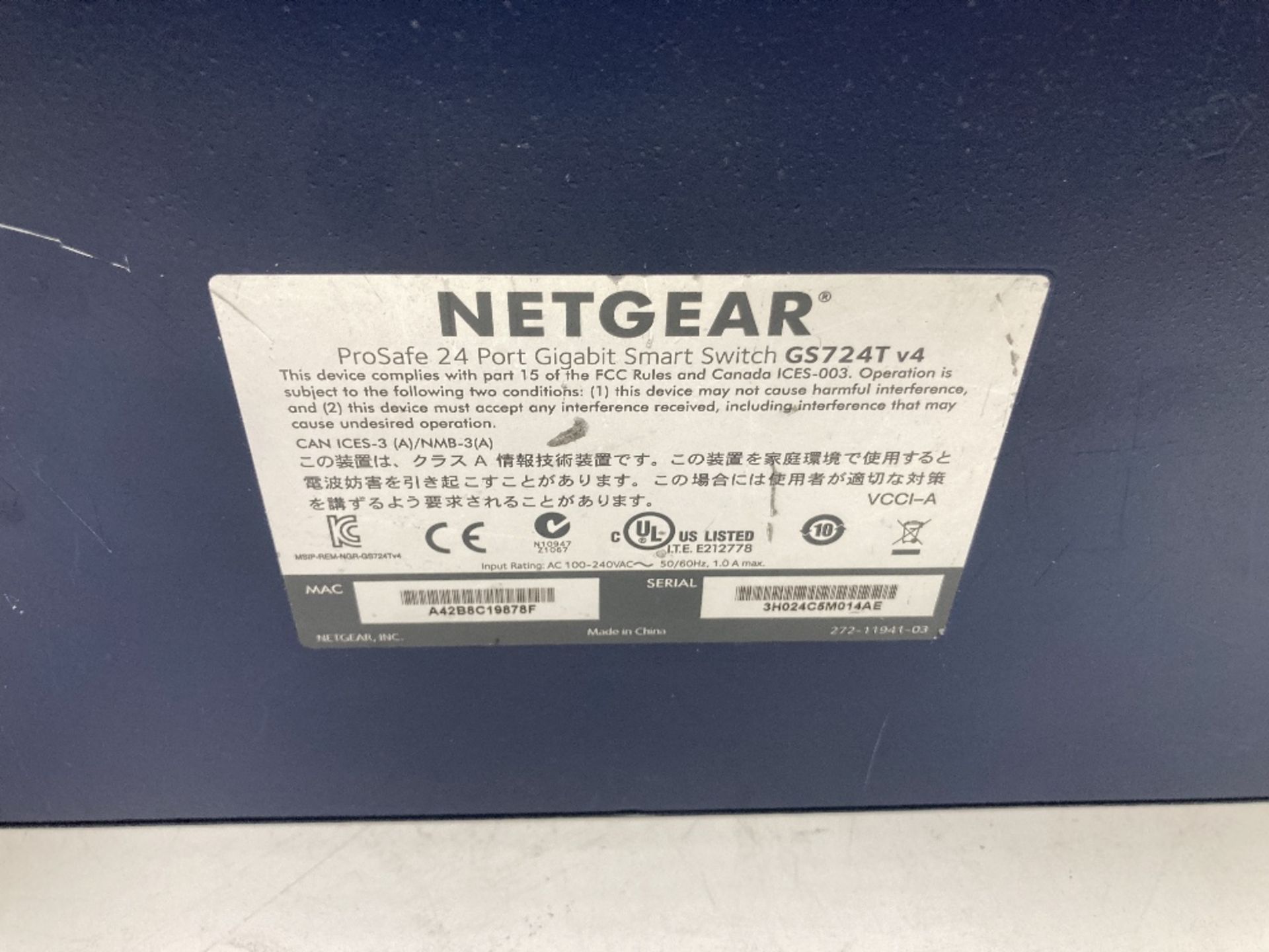 Netgear Prosafe 24-Port 10/100/1000 Mbps Smart Switch - Image 5 of 5