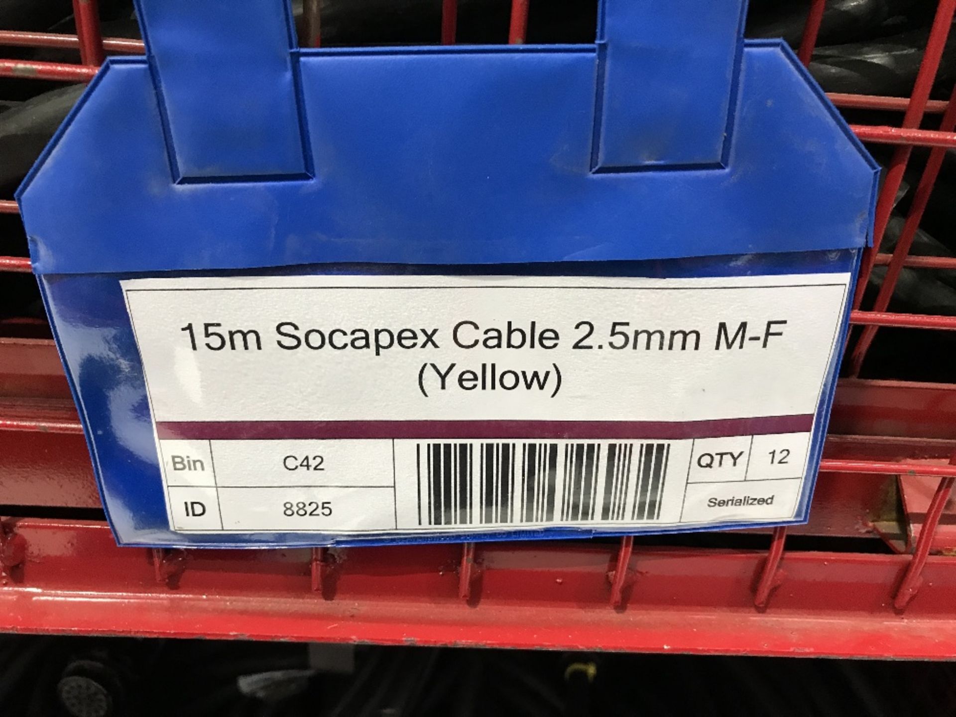 Large Quantity of 15m Socapex 2.5mm Cable with Steel Fabricated Stillage