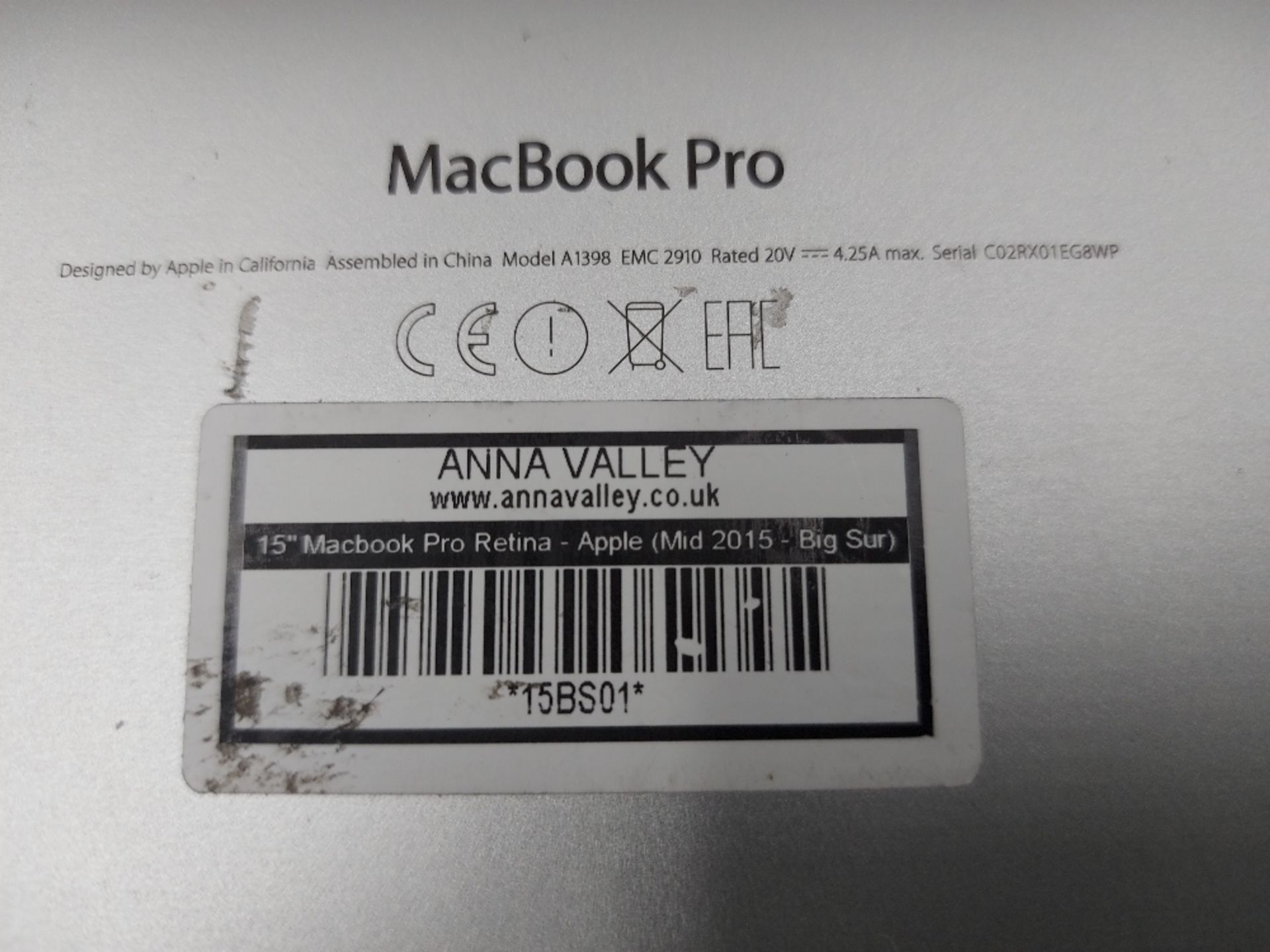 Apple 15'' MacBook Pro A1398 Pro Retina with Peli Case - Image 5 of 8