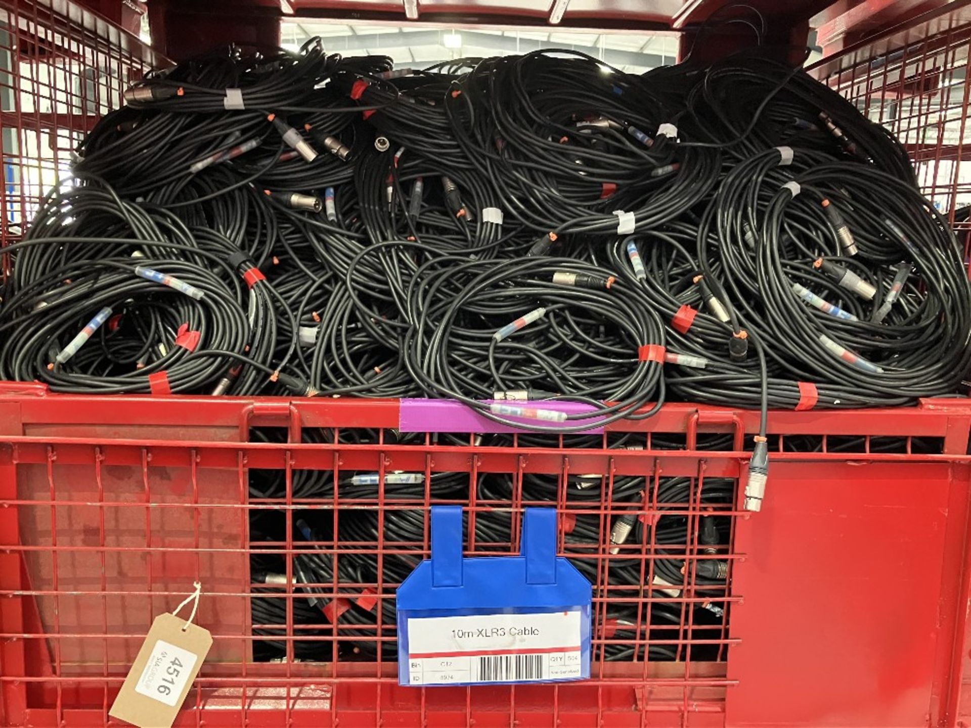 Large Quantity of 10m XLR3 Cable with Steel Fabricated Stillage - Image 5 of 5