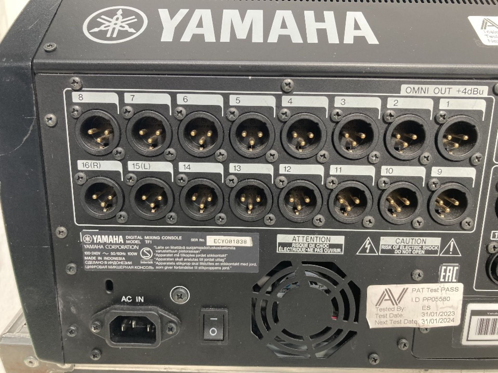 Yamaha TF1 Digital Mixing Console & Heavy Duty Flight Case - Image 8 of 9