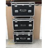 (3) Large Mobile Flight Cases