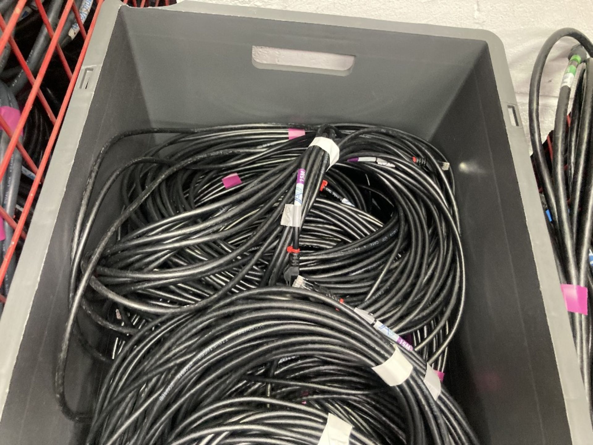 Large Quantity of 15m Ethernet Cable CAT 6 with Plastic Lin Bin - Image 4 of 4