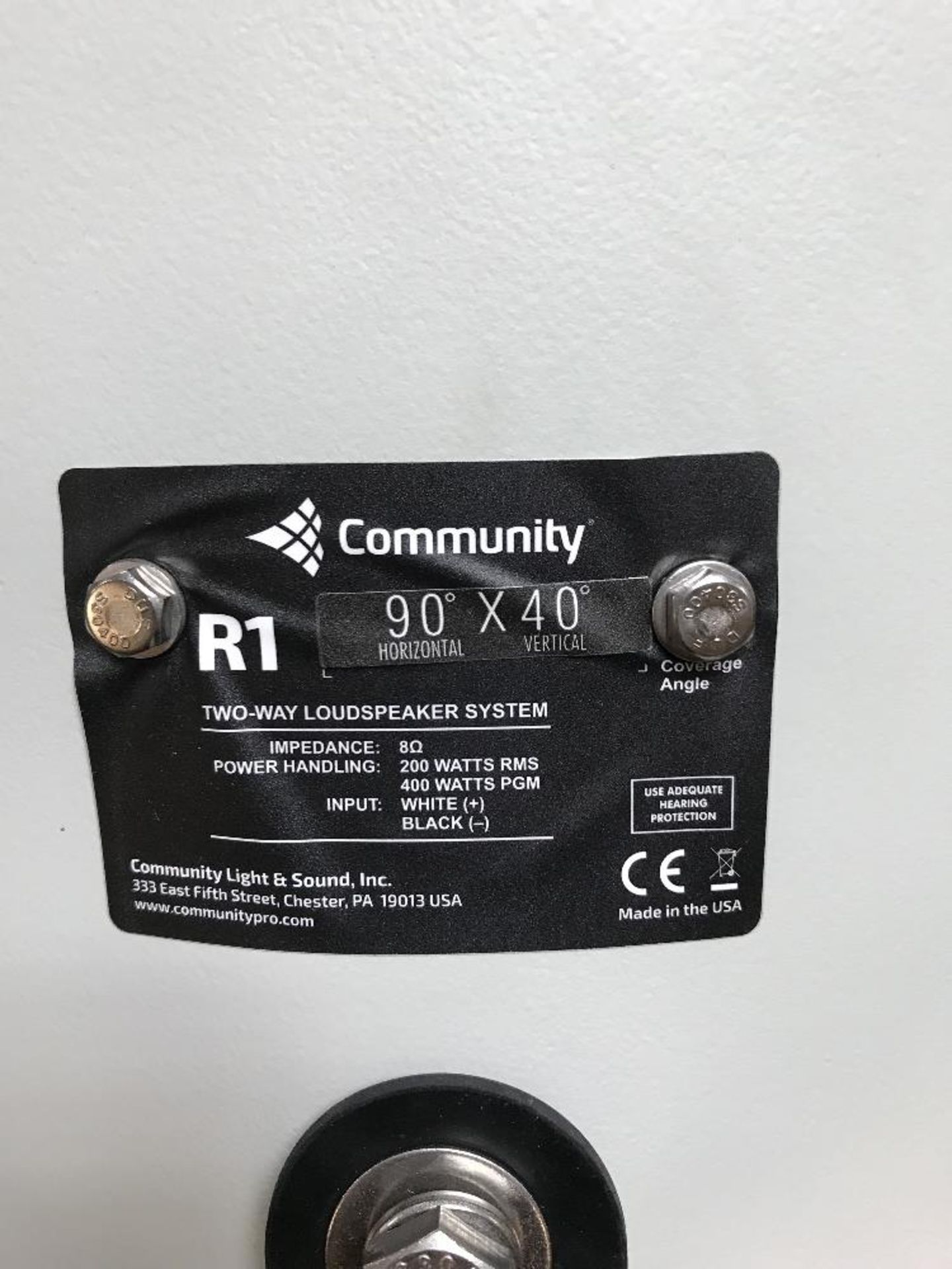 Community R1-94Z Professional Loudspeaker - Image 4 of 7
