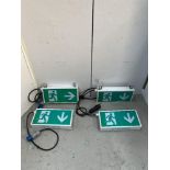 (4) LED Emergency Exit Boxes