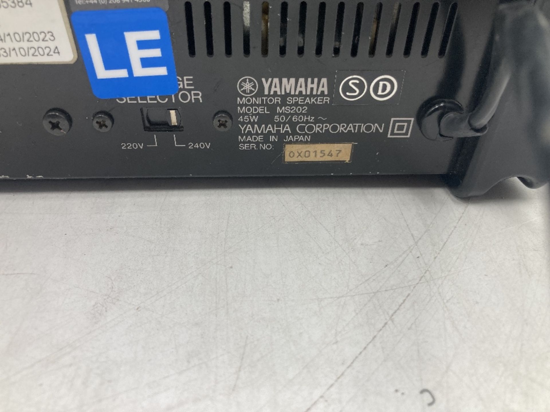 Yamaha MS202 Monitor Speaker & Padded Carry Case - Image 4 of 6